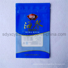 Bolso de empaquetado plástico de la cremallera del tamaño modificado para requisitos particulares para la comida y las nueces